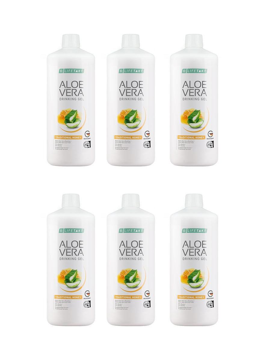 LR Aloe Vera Drinking Gel mit Honig – 6er Set, 90 % Aloe Vera & Honig – LR -Propolis.de