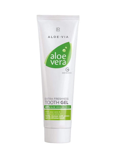 LR Aloe Vera Zahngel 100ml mit 43% Aloe Vera, Echinacea-Extrakt und Propolis, fluoridfreie sanfte Zahnpflege für Zähne und Zahnfleisch.
