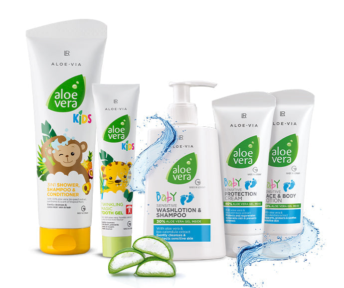 LR Aloe Vera Baby- & Kinderpflege – extra milde Pflege für empfindliche Baby- und Kinderhaut