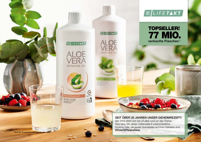 LR Aloe Vera Drinking Gel Bestseller – über 77 Millionen verkaufte Flaschen weltweit seit 2002