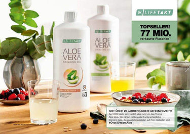 LR Aloe Vera Drinking Gel Acai Pro Summer 3er Set mit 3 Flaschen, Aloe Vera Getränk mit Açai, Waldfrüchten und Honig, erfrischend und antioxidativ, ideal für Elektrolythaushalt und Immunsystem