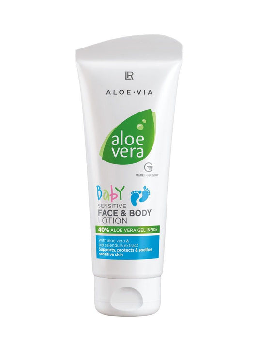 LR Aloe Vera Baby Sensitive Gesichts- & Körpercreme – milde Babypflege mit 40 % Aloe Vera, Calendula & Panthenol