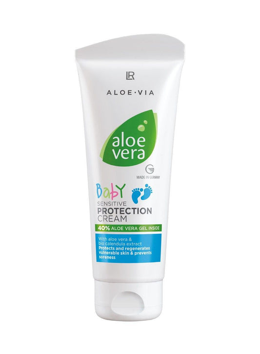 LR Aloe Vera Baby Sensitive Wundschutzcreme – Hautschutz mit 40 % Aloe Vera, Zinkoxid & Bio-Calendula für empfindliche Babyhaut