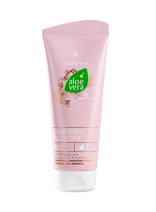LR Aloe Vera Cherry Bloom Bodylotion – Körperpflege mit 30 % Aloe Vera, Sakura-Extrakt & Mandelöl für seidig-glatte Haut mit Kirschblütenduft