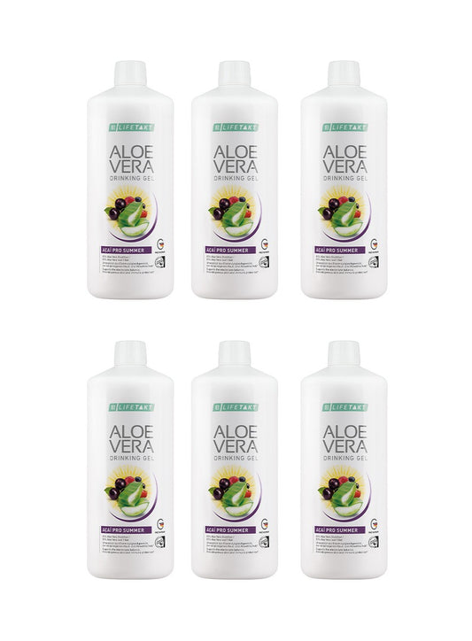 LR Aloe Vera Drinking Gel Acai Pro Summer – 6er Set mit Aloe Vera, Açai & Früchten