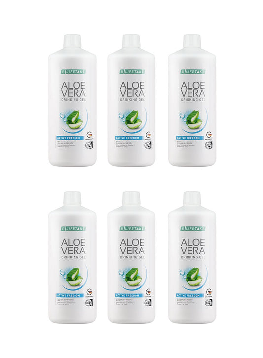 LR Aloe Vera Drinking Gel Active Freedom – 6er Set, Gelenkgesundheit mit Aloe Vera, Kollagen & Vitaminen