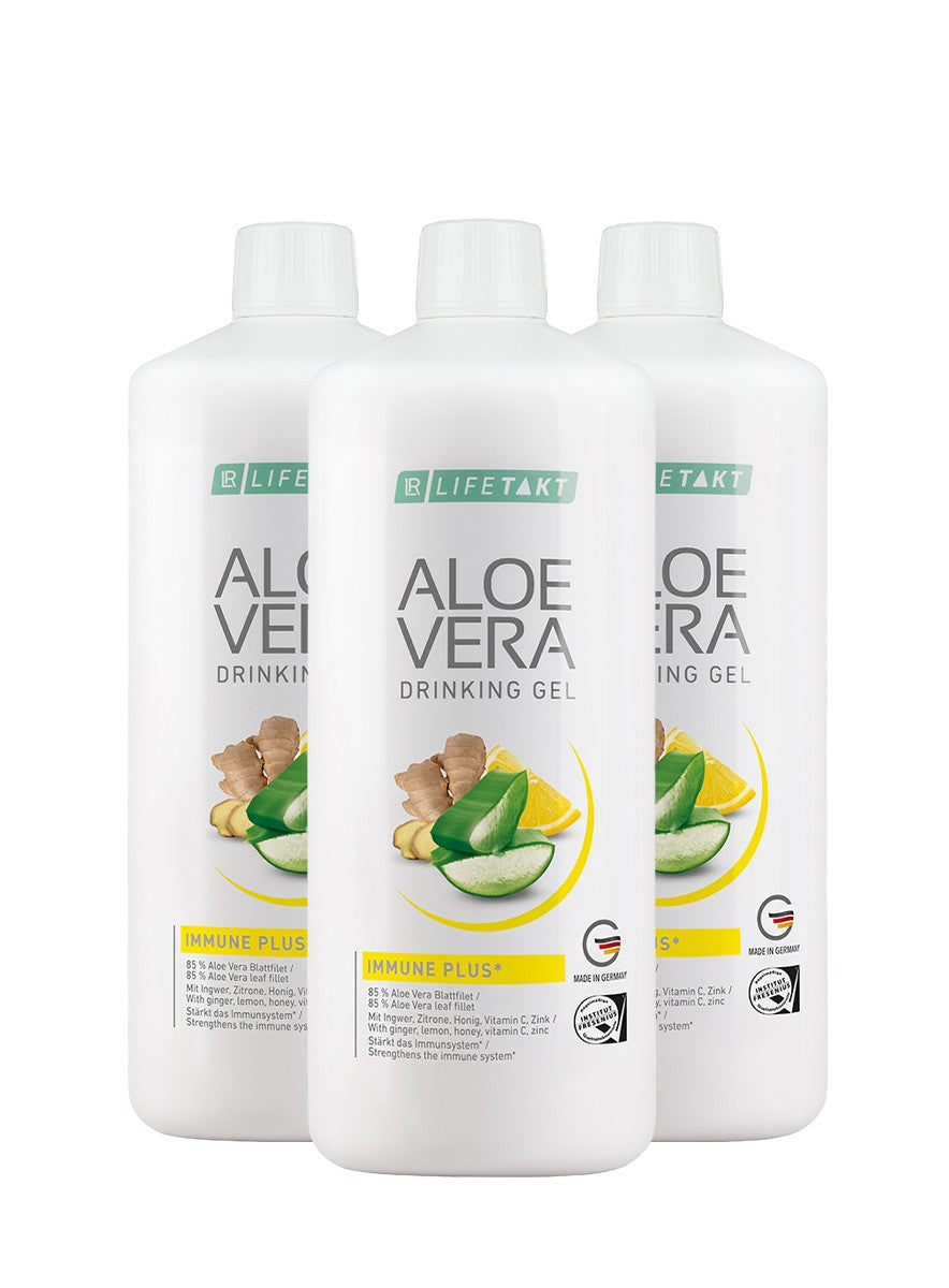 LR Aloe Vera Drinking Gel Immune Plus 3er Set – 3 × 1 l Aloe Vera Trinkgel für Immunsystem