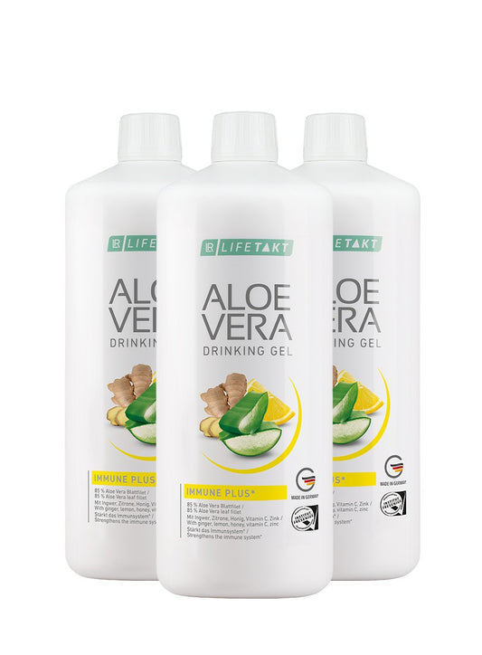 LR Aloe Vera Drinking Gel Immune Plus 3er Set – 3 × 1 l Aloe Vera Trinkgel für Immunsystem