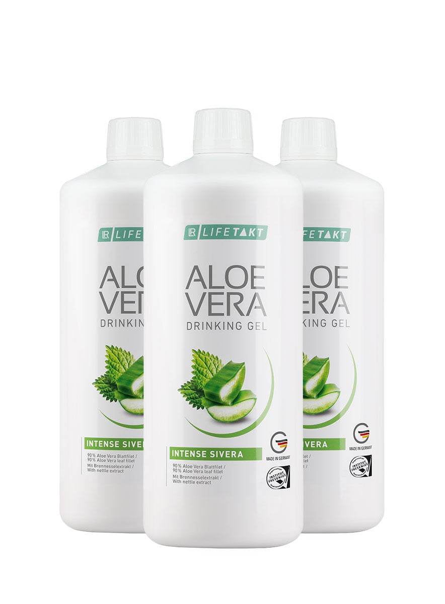 LR Aloe Vera Drinking Gel Intense Sivera – 3er Set mit Aloe Vera, Honig & Brennnessel-Extrakt