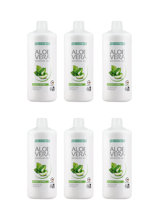 LR Aloe Vera Drinking Gel Intense Sivera – 6er Set mit Aloe Vera, Honig & Brennnessel-Extrakt