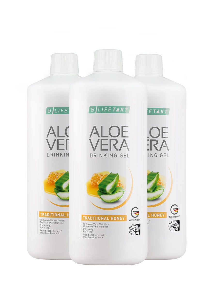 LR Aloe Vera Drinking Gel mit Honig – 3er Set mit Honig und Vitamin C