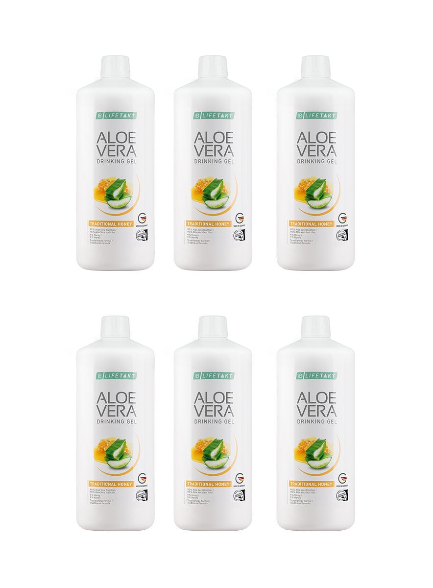 LR Aloe Vera Drinking Gel mit Honig – 6er Set, Aloe Vera Trinkgel mit Honig und Vitamin C