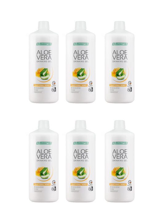 LR Aloe Vera Drinking Gel mit Honig – 6er Set, Aloe Vera Trinkgel mit Honig und Vitamin C