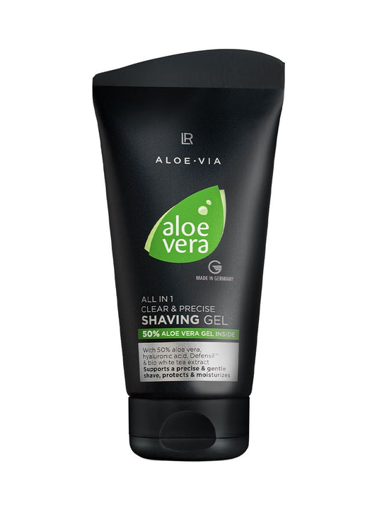 LR Aloe Vera Hautberuhigendes Rasiergel – beruhigendes Rasiergel mit 30 % Aloe Vera, Bio-Calendula, Panthenol & Allantoin für sanfte Männerhaut