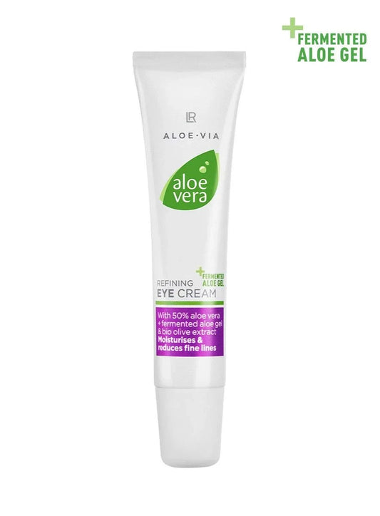 LR Aloe Vera Refining Eye Cream – Augencreme mit 50 % Aloe Vera, Bio-Oliven-Extrakt & Haloxyl-Komplex für Feuchtigkeit & Reduktion von Augenschatten