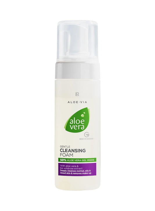 LR Aloe Vera Sanfter Reinigungsschaum – milder Reinigungsschaum mit 50 % Aloe Vera & Bio-Wildrosen-Extrakt für sanfte, feuchtigkeitsspendende Gesichtsreinigung
