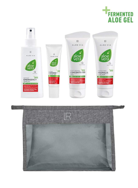 LR Aloe Vera Special Care Bag – 4-teiliges Pflege-SOS-Set mit Aloe Vera-Gel, Propolis-Creme, Emergency Spray & Emergency Cream Gel