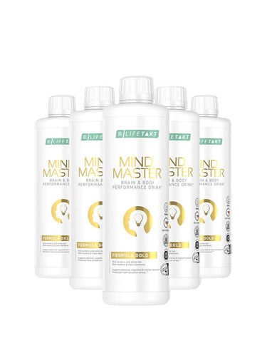 Fünf Flaschen LR MIND MASTER Formula Gold
